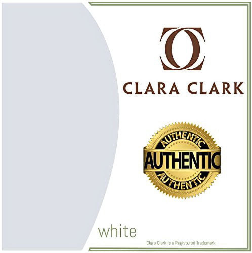 Clara Clark Premier 1800 Microfiber Collection 3-Line Bed Sheet Set, Twin XL Size, White