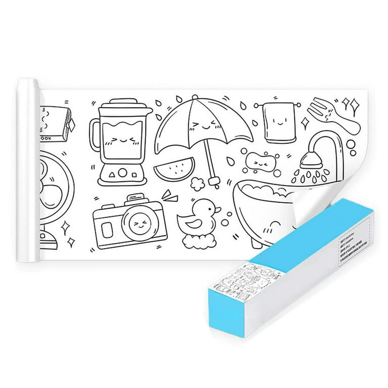 Children's Drawing Roll - Coloring Paper Roll for Kids, Drawing Paper Roll  DIY Painting Drawing Color Filling Paper, 11.8 Inches