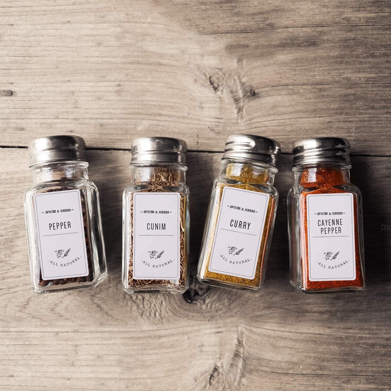 White 399 Printed Spice Jar Labels Stickers Extra Write on Labels for DIY Farmhouse Waterproof Spice Labels for Spice Containers Glass Mason Jars Does Not Include Jars Walmart