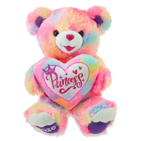 Large Sweetheart Princess Rainbow Teddy Bear Plush, Multicolor, 21", Valentine's Day by Way To Celebrate