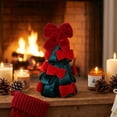 thumbnail image 6 of Kmonabie Mini Tabletop Christmas Tree Decor, Velvet Small Bow Tree Ornament Centerpiece, Holiday Desktop Decoration for Home Bedroom Fireplace Party, 6 of 7