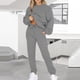 thumbnail image 2 of Trajes casuales de 2 piezas para mujer, camisetas sueltas de manga larga, pantalones largos ajustados con cuello redondo, conjuntos de sudaderas, traje Pompotops  qwe23641, 2 of 8