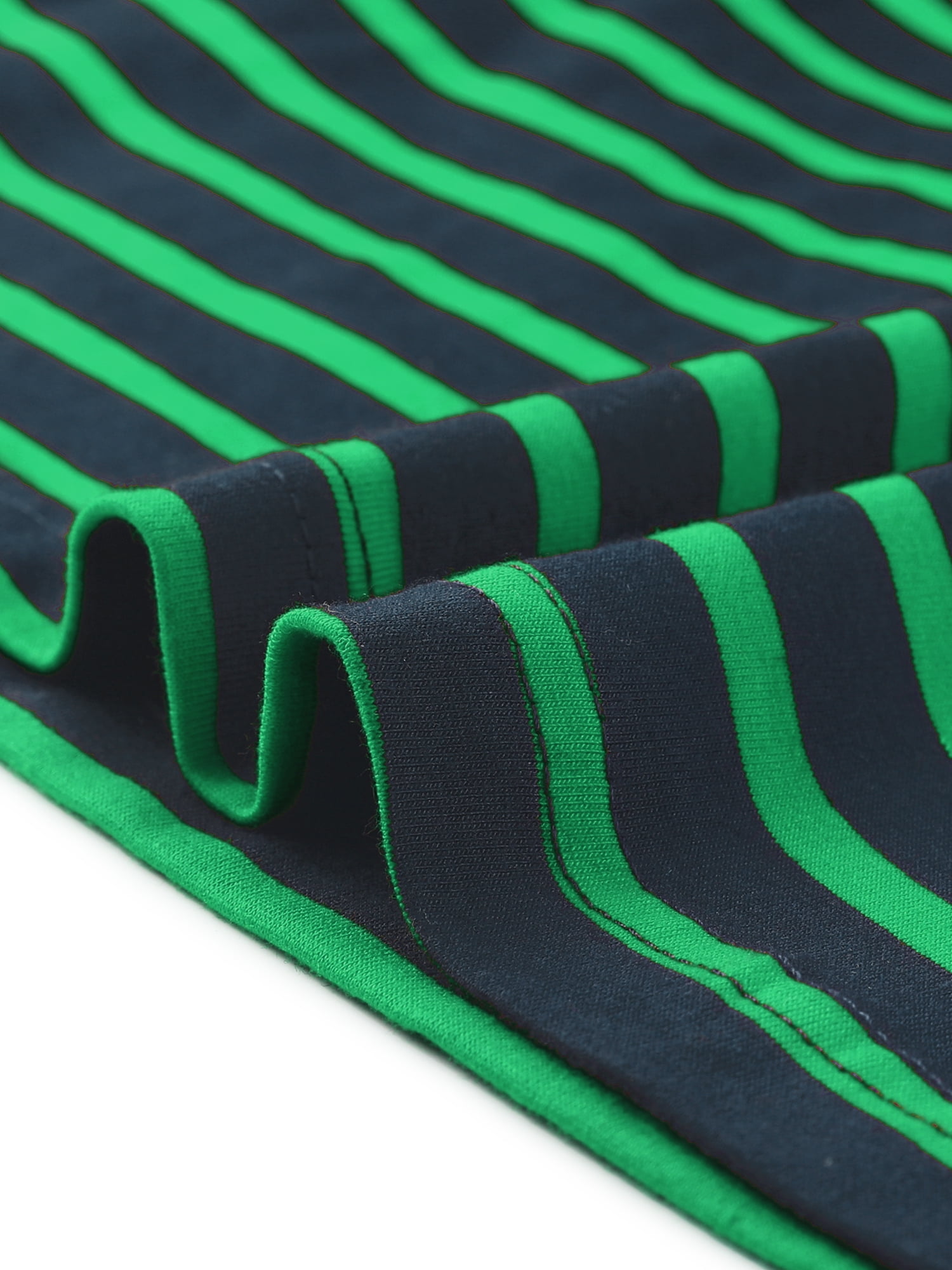 DARING DIVA Women's Color Block Striped Knit Top Long Sleeves T-Shirt M Navy Blue Green