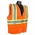 thumbnail image 3 of Radians SV22-2ZOM-L Polyester Mesh Economy Class 2 High Visibility Zipper Closure Vest with Two-Tone Trim, Large, Orange, 3 of 4