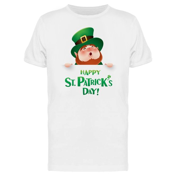 St Patrick Day Happy Leprechaun Tee Men's -Image by Shutterstock