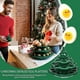 thumbnail image 3 of Bandeja de Huevos Rellenos de Árbol de Navidad | Bandeja de cerámica verde festiva con tapa | Contiene 24 huevos | Plato de servir reutilizable para fiestas | Diseño brillante en forma de planta |, 3 of 4