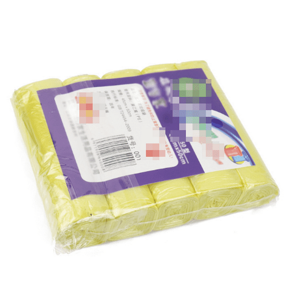 PEONAVET Trash Products 5 Rolls Strong Trash Bags Colorful Clear Garbage Bags Bathroom Trash Can Bin Liners Small Plastic Bags for Home Office Kitchen Multicolor