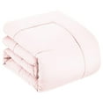 thumbnail image 3 of 7 Piece Comforter Set Bag Solid Color All Season Soft Down Alternative Blanket & Luxurious Microfiber Bed Sheets, Pale Pink, Full, 3 of 6