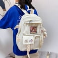 thumbnail image 3 of Bolso de hombro pequeño y fresco de lona retro Ins para mujer, color sólido, 3 of 6