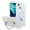 White, variant on Magic John Phone Case for iPhone 16 Pro Max Rotatable Ring Kick Stand Magsafe Charging Shockproof Cover