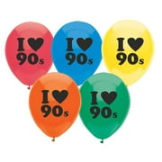 90s Balloons 10 Latex 90s Theme Balloons Assorted Colors