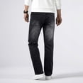 thumbnail image 2 of GINGTTO Men's Jeans Relaxed Fit Straight Light Wash Stretch Denim Casual Comfort Pants, 2 of 6