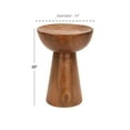 thumbnail image 4 of DecMode 14" x 20" Copper Metal Handmade Accent Table with Hammered Design, 1-Piece, 4 of 12