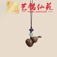 thumbnail image 4 of Rosewood gourd keychain, wooden lucky gourd, mobile phone chain, pendant, car ornament, 4 of 4