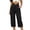 Z65 Black, variant on Dressy Capri Pants for Women Wide Leg Work Capris Pleated Front Cuffed Hem Business Casual Office Cropped Bottoms with Pockets Brown,XXL