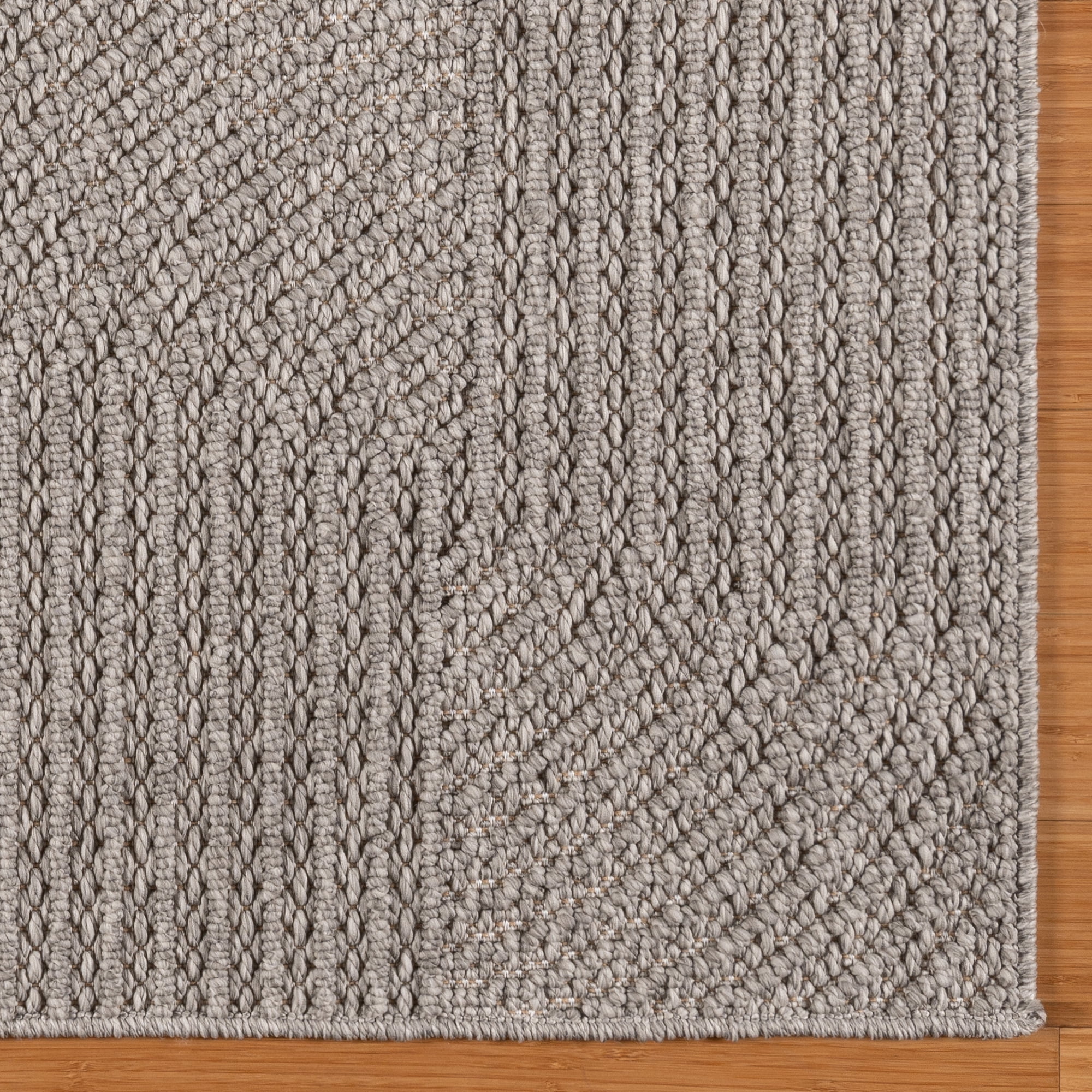 Gertmenian Malini Karina Charcoal Gray Modern Geometric Tonal Polyester High-Low Indoor Area Rug, 8x10