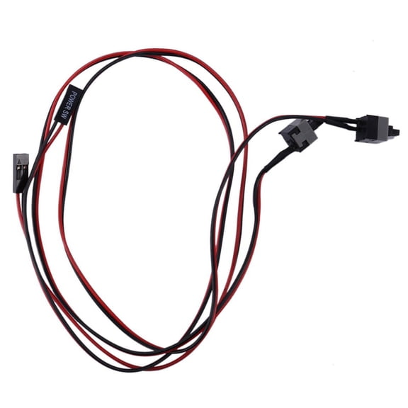 2 Pack 2 Pin SW PC Power Cable on/ Push Button ATX Computer Switch Wire 45cm