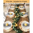 thumbnail image 4 of 13 Inch Round Placemats Set of 4, Orange Fall Non Slip Heat Insulation PP Table Mats, Thanksgiving Pumpkins Sunflower Yellow Washable Place Mats for Kitchen Dining Party Table Decor, 4 of 7
