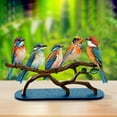 thumbnail image 3 of Birds on a Branch Desktop Decor - Multicolor Hummingbird Craft Statues for Office, Home, Window Sill, and Aviary Themed Gifts, 3 of 4