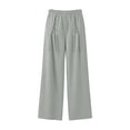 thumbnail image 5 of BXJX Womens Straight-leg Sweatpants, Sports Drawstring Decor Elastic Waist Casual Pants with Pockets Gray Size L, 5 of 6