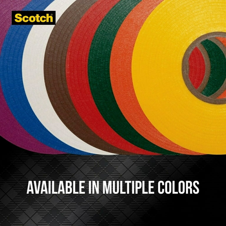 70006934445: Scotch® Vinyl Color Coding Electrical Tape 35, 3/4 in x 66 ft,  White, 10 rolls/carton, 100 rolls/Case