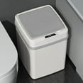 thumbnail image 3 of Waterproof Intelligent Trash Can with Touch Trash Lid Automatic 12L for Bedroom White, 3 of 9
