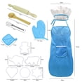 thumbnail image 2 of Kids Baking Set Creative Kids Chef Role Play Kit Kids Chef Set Toddler Apron Set, 2 of 10