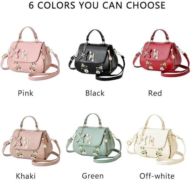 Women's Handbags and Purses Casual Messenger Embroidered Top Handle Satchel Trendy Work Crossbody Shoulder Bags