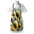 thumbnail image 4 of Floral Eucalyptus Apron, Summery Thistles in Retro Minimal Design Garden in Scandi, Unisex Kitchen Bib with Adjustable Neck for Cooking Gardening, Adult Size, Mustard Blue Grey Cream, by Ambesonne, 4 of 4