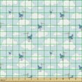 thumbnail image 2 of Cartoon Fabric by the Yard Upholstery, Themed Repetitive Pattern of Clouds and Storks in Sky, Decorative Fabric for DIY and Home Accents, Pale Blue Sea Blue by Ambesonne, 2 of 5