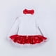 thumbnail image 3 of EeaseMX Precioso mono de bebé, calcetines navideños para niños pequeños, vestidos estampados, vestido de malla, vestido navideño para recién nacidos, traje adecuado para 0 a 3 meses, talla S, 3 of 7