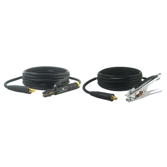 300 Amp Welding Leads Assembly Set - LC40 Connector - #1 AWG cable (15 FEET EACH LEAD)