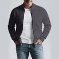 thumbnail image 4 of Bxsruta Mens Full Zip Athletic Jacket Stand Collar Workout Track Jacket Quilted Casual Outerwear, 4 of 8