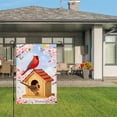 thumbnail image 3 of Jbralid Cardinal And Birdhouse With Cherry Blossoms Linen Garden Flag For Spring Summer Home Outdoor Garden Yard Door Decor 12x18 inch, 3 of 5