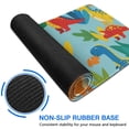thumbnail image 6 of Long Mouse Pads for Desk,Colorful Dinosaur Pattern with Leaves Desk Mats on Top Of Desks, Desk Mouse Pad Extra Large with 3mm Non-Slip Base and Stitched Edge for Gaming,Office,Work,Home 31.5"x11.8", 6 of 6