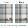 thumbnail image 4 of Welcome Blue Buffalo Plaid House Flag Vertical Double Sided 28x40 Inch Small Yard Flags for Outdoor Seasonal Autumn Thanksgiving Farmhouse Decoration, 4 of 5