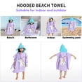 thumbnail image 4 of Kids Bathrobes Hooded Towels, ESHOO Baby Boys Girls Cartoon Hooded Wraps Beach Pool Bath Towel Poncho, 23"x47", 2-7 Years, 4 of 6