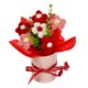 thumbnail image 1 of Ramo de flores de ganchillo hecho a mano, ramo de punto artificial, girasol falso, clavel, tulipán, flores de hojaldre, regalos para madre, esposa en cumpleaños, aniversario, 1 of 8
