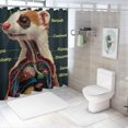 thumbnail image 7 of Orinice Ferret Bathroom Decor Set with Hooks, Colorful Luxurious Graphic Print Polyester Fabric Fashion Shower Curtain, 100% Waterproof, Easy Install 36x72, 7 of 7