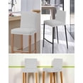 thumbnail image 5 of Grey Morocco Bar Stool Covers Set of 2, Modern Abstract Classic Geometric Textured Stretch Washable Bar Chair Covers with Backs, Removable Pub Counter Height Chair Cover for Kitchen Dining Room Cafe, 5 of 7