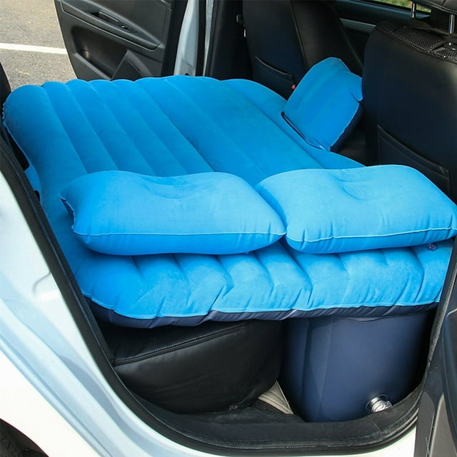 Matelas Gonflable de Voyage et de Camping pour Siège d'Auto, Sommeil et Repos, Lit d'Appoint avec Oreiller/pompe