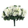 thumbnail image 4 of Artificial Geranium Flowers for Outdoor Spring Summer Decoration, 13 Inch Fake Geranium Faux Plants UV Resistant for Front Door Planter, Outside Home Garden Balcony Yard Porch Decor, White, 4 of 8