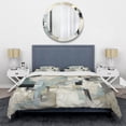 thumbnail image 3 of Designart "Unbounded Creativity Beige and Grey II" Abstract Painting Bedding Covert Set - Modern Beige Abstract Bed Set With 1 Sham, 3 of 6