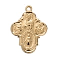 thumbnail image 3 of Catholic 4-Way Medal Cross Cruciform Pendant with Miraculous Medal, St. Joseph, St. Christopher and Sacred Heart, Made in USA, 3 of 10