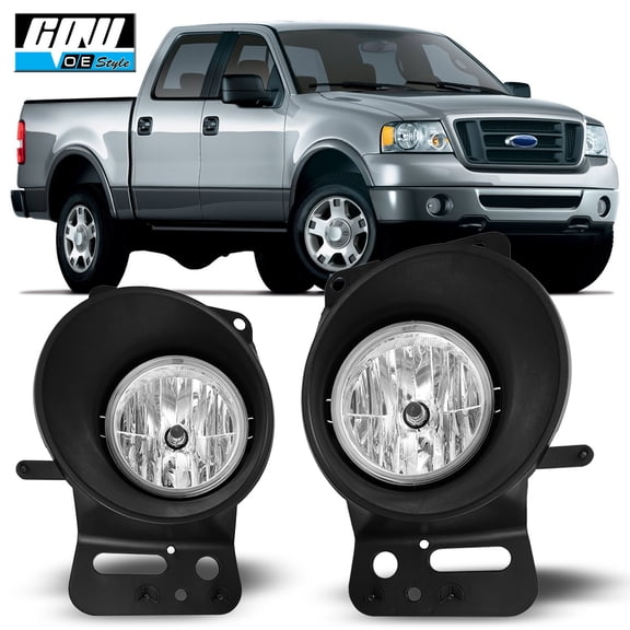 Halogen Clear Lens Fog Lights Pair Set for 2006-2008 Ford F-150