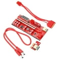 thumbnail image 1 of Unique Bargains PCI-E 1X to 16X Graphics Card Express Extender Riser Adapter Card with Power Cord USB3.0 6P Interface, 1 of 5