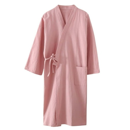 

Pajama Set For Women Women s Pajama Sets Women s Fashion Robe Bathrobe Three Quarter Sleeve Soft Autumn Pajamas Pink