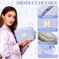 thumbnail image 3 of Gynky Makeup Bag Toiletry Bag Organizer Personalized Initial Make up Cosmetic Bags Travel Essentials for Birthday Christmas Girl Women Girlfriend Teacher Valentines Day Gifts, 3 of 8
