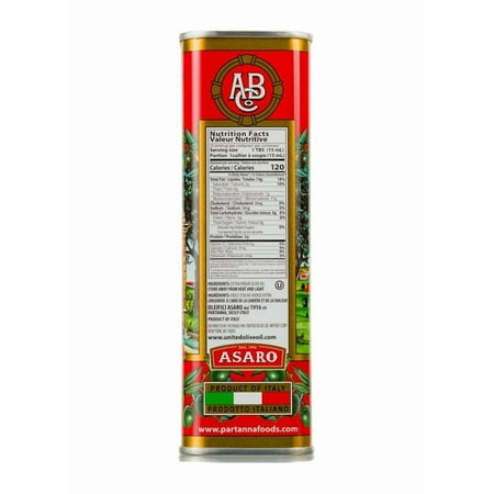 Partanna Robust Extra Virgin Olive Oil - Premium Castelvetrano Olive Oil - Harvested in Sicily - Pure Authentic Italian - Monovarietal - Rich in Flavor - First Cold Pressed - 16.9 fl oz (500 ML) Tin