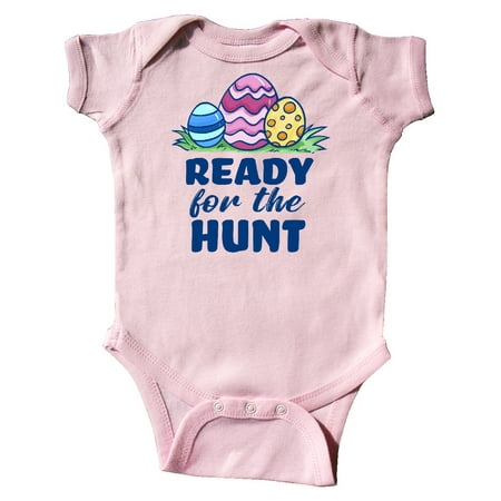 

Inktastic Easter Ready for the Hunt Pastel Colored Eggs Gift Baby Boy or Baby Girl Bodysuit